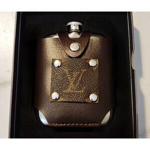 Stainless Steel Flask With LV Canvas Embellished Cover